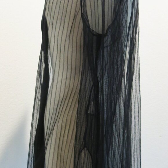 1XL Edgy pin stripe sheer button up shirt - Picture 4 of 8